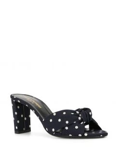 Saint Laurent Bianca polka-dot mules
