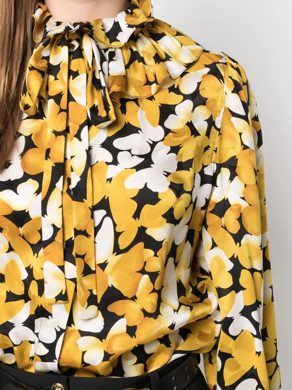 Saint Laurent butterfly print silk shirt