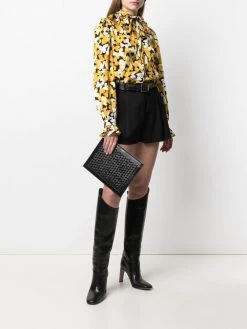 Saint Laurent butterfly print silk shirt