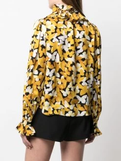 Saint Laurent butterfly print silk shirt