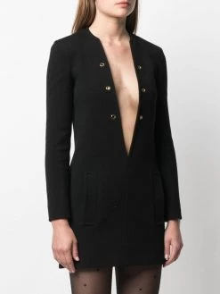 Saint Laurent plunging V-neck dress