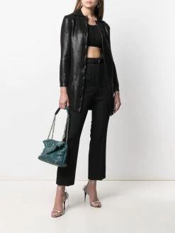 Saint Laurent metallic ribbed knit cardigan