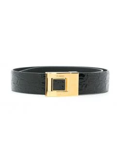 Saint Laurent crocodile-effect leather belt