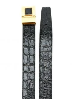 Saint Laurent crocodile-effect leather belt