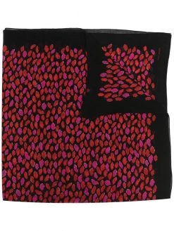 Saint Laurent lip print wool scarf