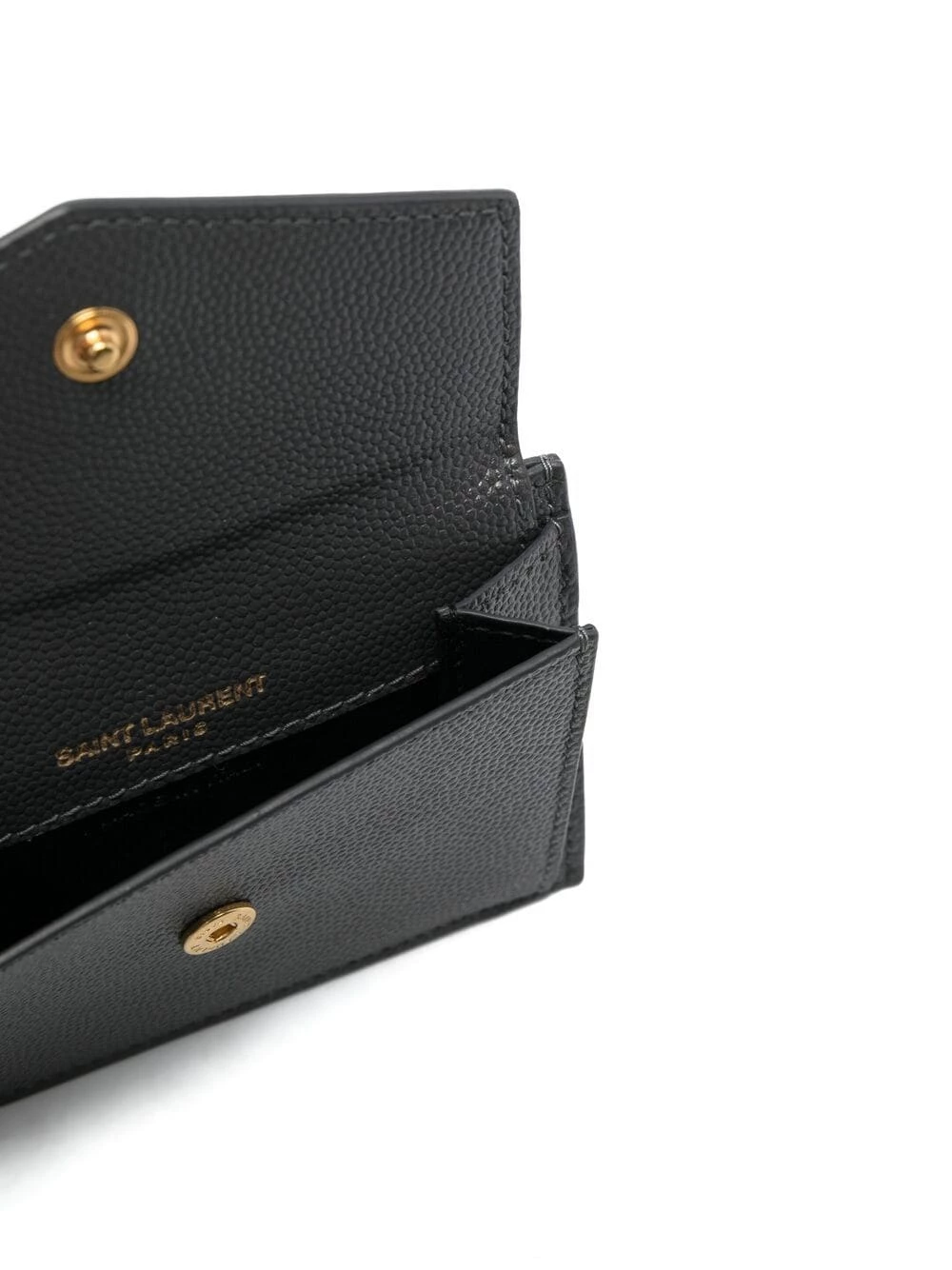 Saint Laurent logo-plaque cardholder