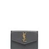 Saint Laurent logo-plaque cardholder