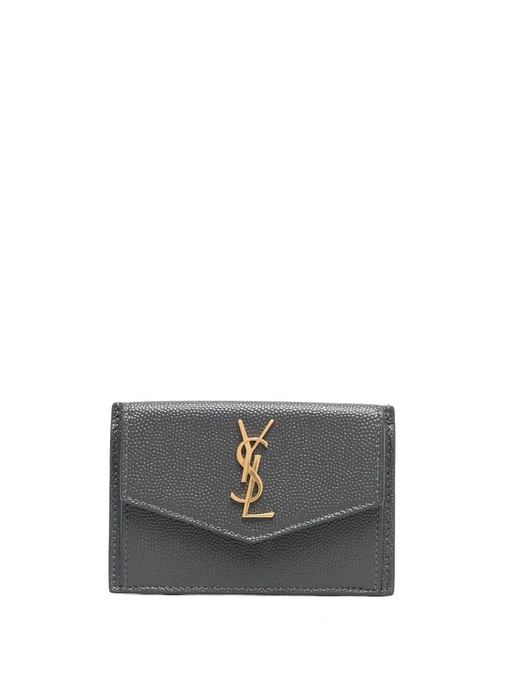 Saint Laurent logo-plaque cardholder