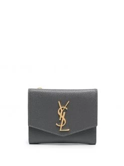 Saint Laurent logo-plaque envelope wallet