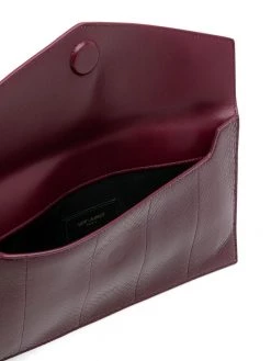 Saint Laurent Uptown logo-plaque clutch