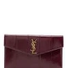 Saint Laurent Uptown logo-plaque clutch