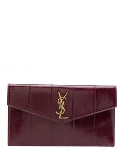 Saint Laurent Uptown logo-plaque clutch
