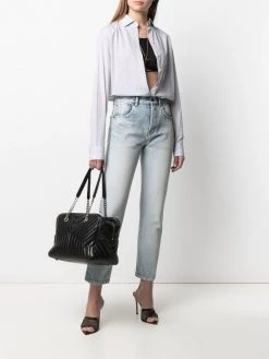 Saint Laurent double pinstripe oversized shirt