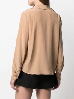 Saint Laurent open-collar silk blouse