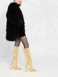 Saint Laurent wide-shoulder short coat