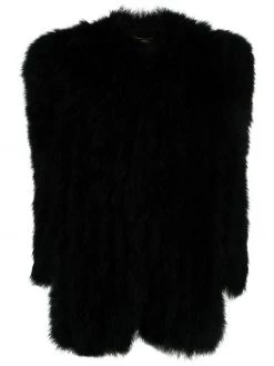 Saint Laurent wide-shoulder short coat