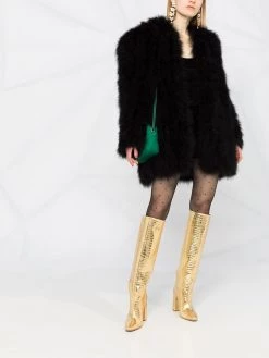 Saint Laurent wide-shoulder short coat