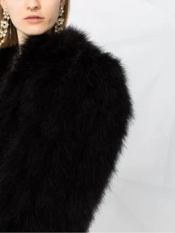 Saint Laurent wide-shoulder short coat