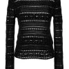 Saint Laurent pointelle-knit cotton jumper
