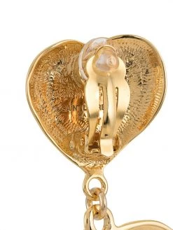 Saint Laurent Vampire heart earrings