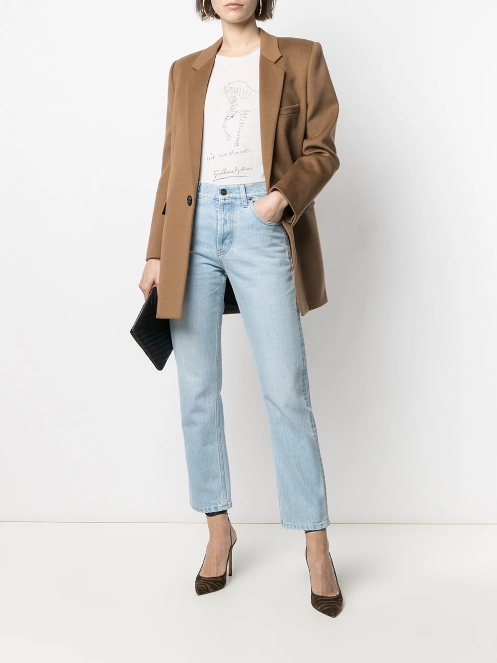 Saint Laurent faded straight-leg jeans