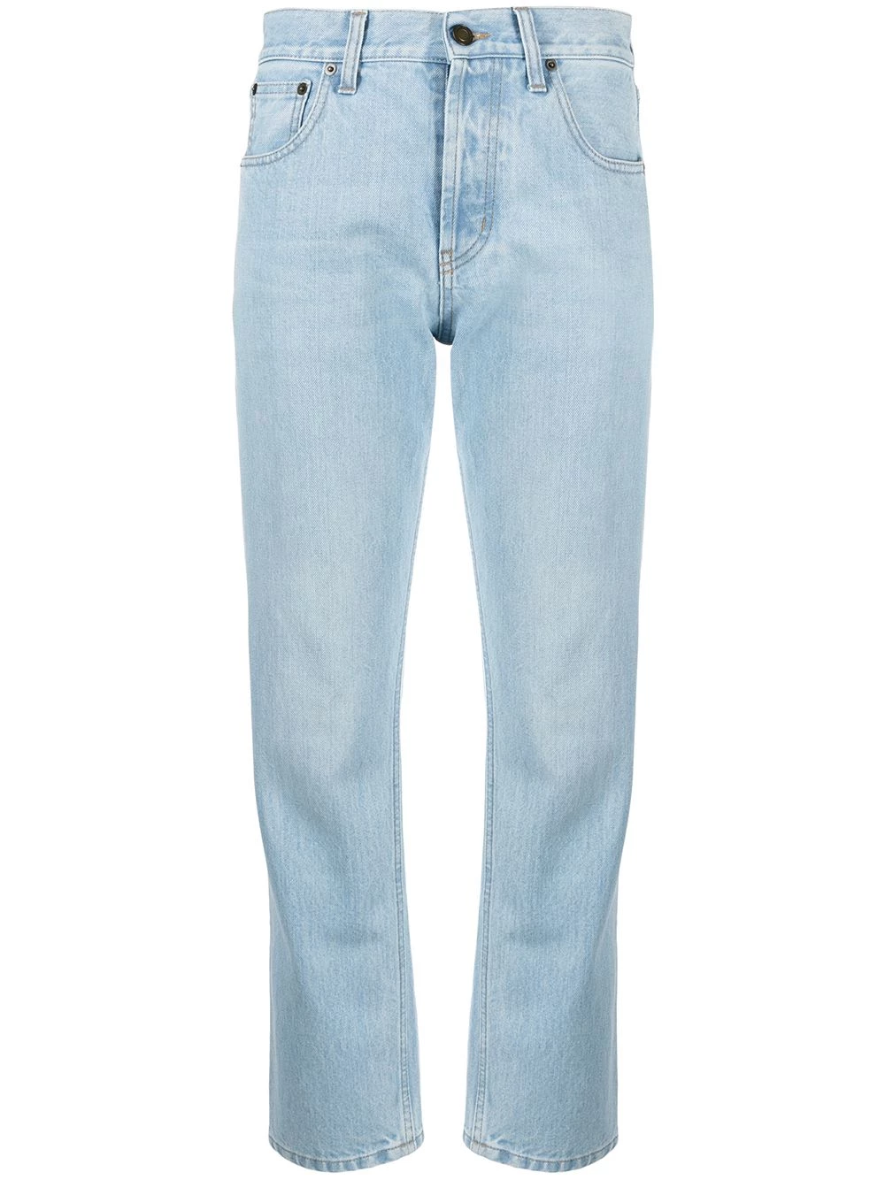 Saint Laurent faded straight-leg jeans