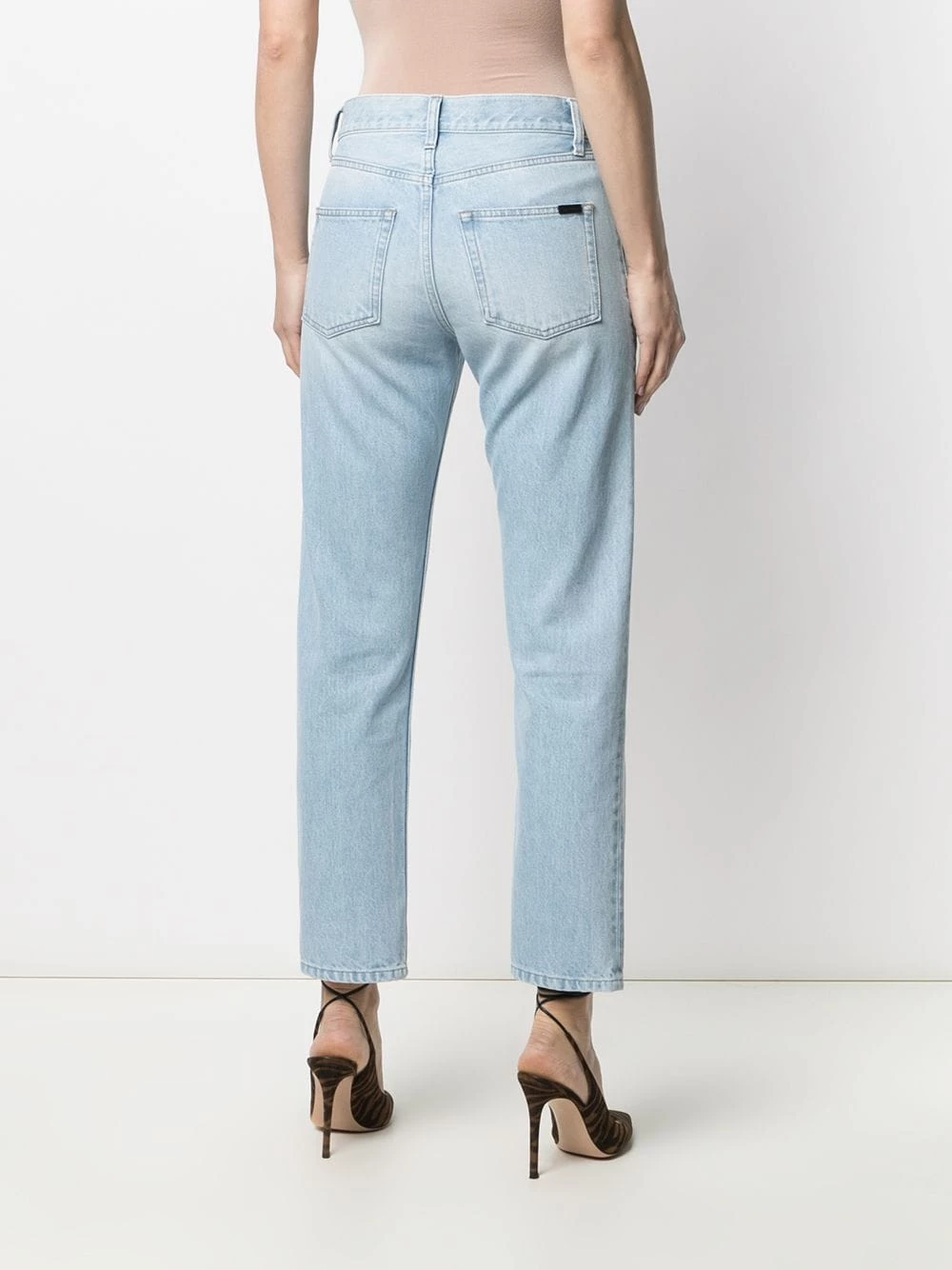 Saint Laurent faded straight-leg jeans