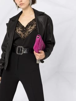 Saint Laurent floral lace cropped camisole top