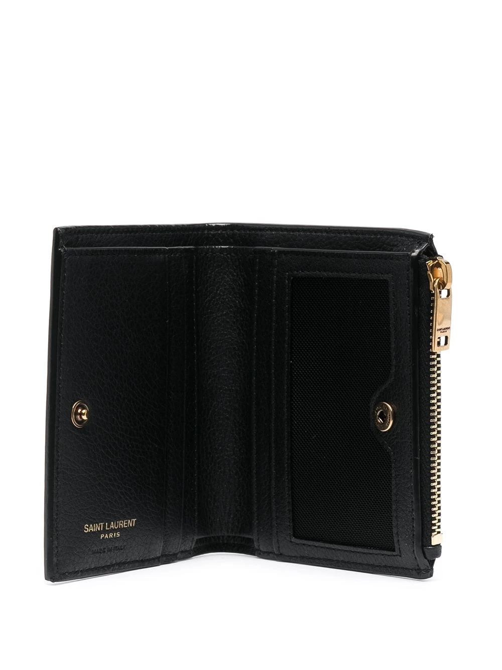 Saint Laurent logo-plaque pebbled-texture purse