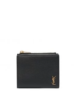 Saint Laurent logo-plaque pebbled-texture purse