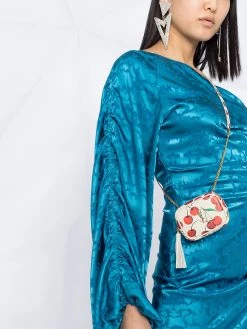 Saint Laurent cherry-print logo-plaque crossbody bag