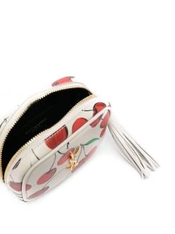 Saint Laurent cherry-print logo-plaque crossbody bag