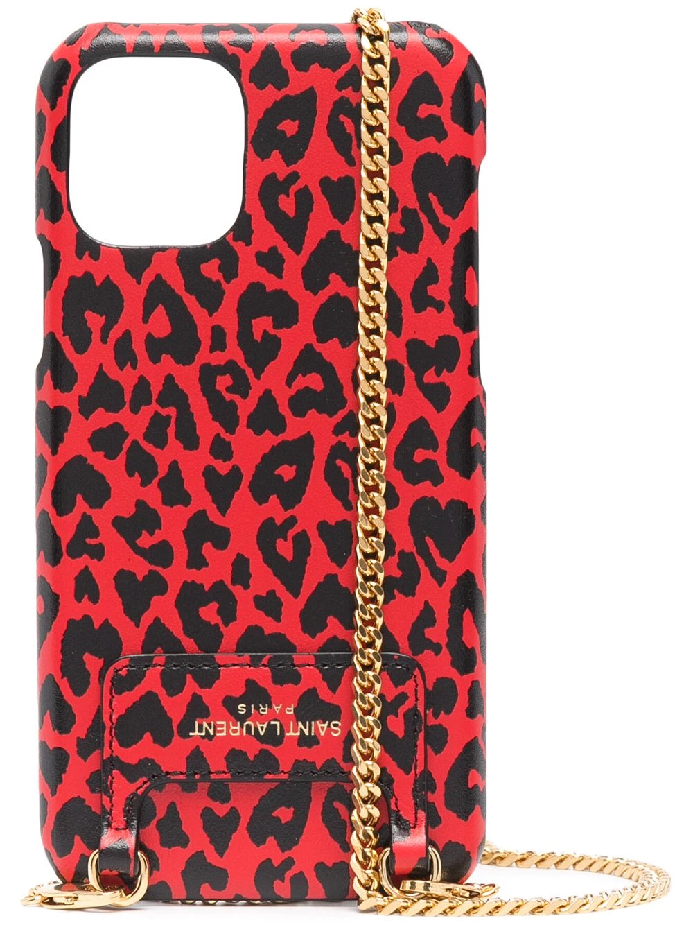 Saint Laurent iPhone 11 Pro leopard-print crossbody case
