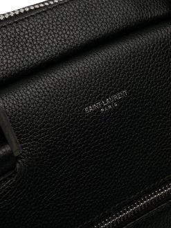 Saint Laurent pebbled-texture messenger bag