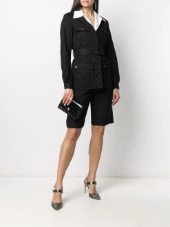 Saint Laurent belted flap pocket jacket