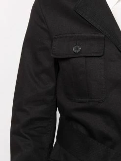 Saint Laurent belted flap pocket jacket