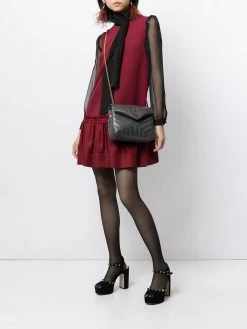 Saint Laurent Loulou logo-plaque shoulder bag