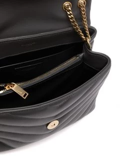 Saint Laurent Loulou logo-plaque shoulder bag