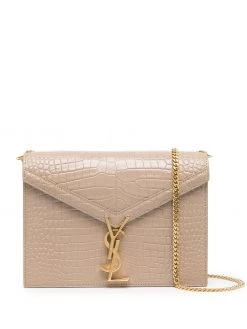 Saint Laurent Cassandra crocodile-embossed bag