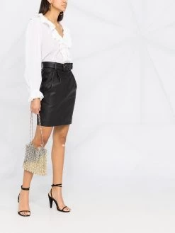 Saint Laurent ruffle V-neck blouse