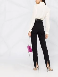 Saint Laurent pleated collar pussy-bow blouse