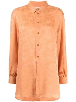 Saint Laurent draped button-up shirt