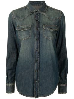 Saint Laurent press-stud denim shirt