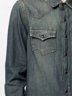 Saint Laurent press-stud denim shirt