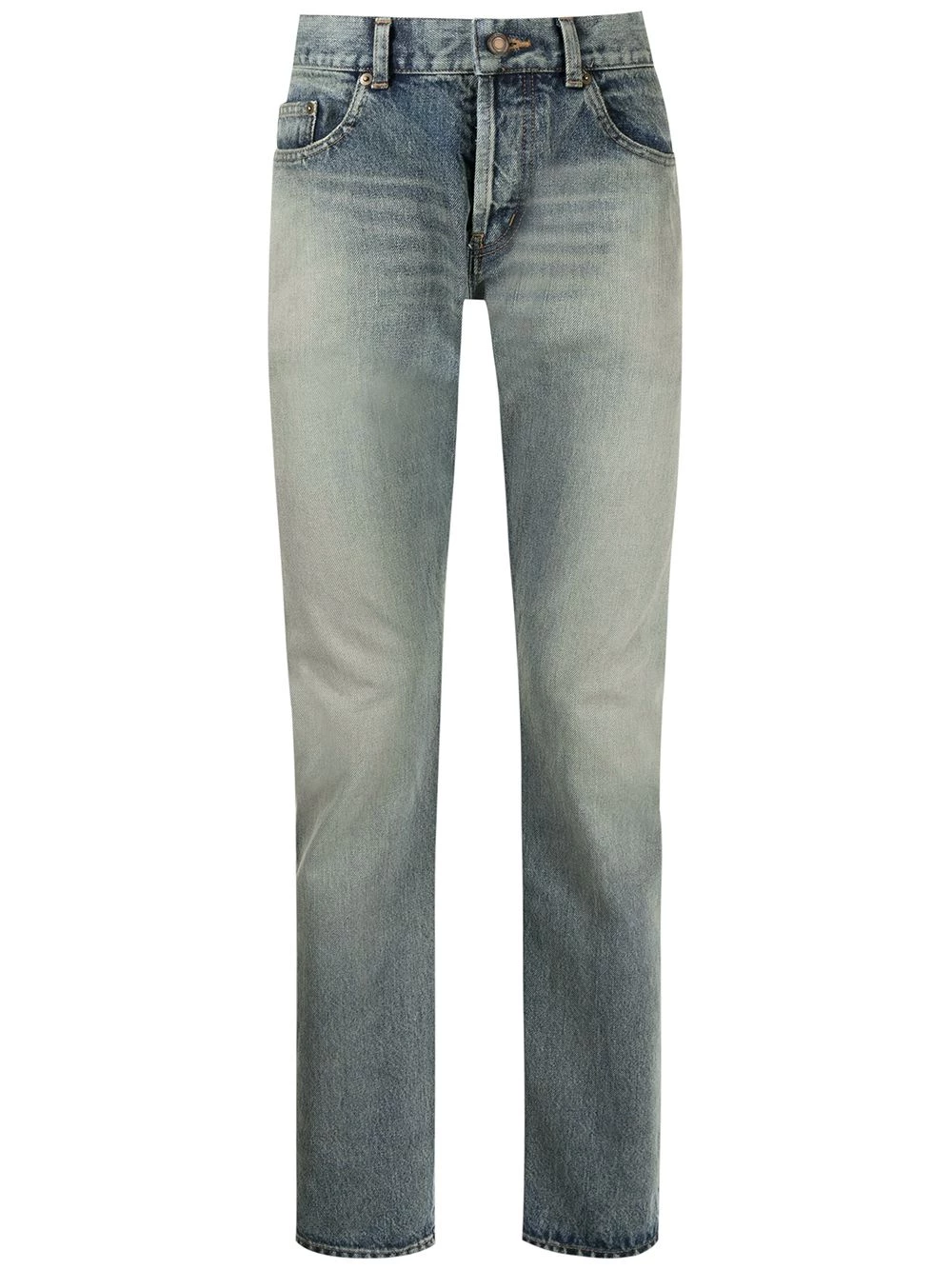 Saint Laurent washed-effect slim fit 6830 jeans