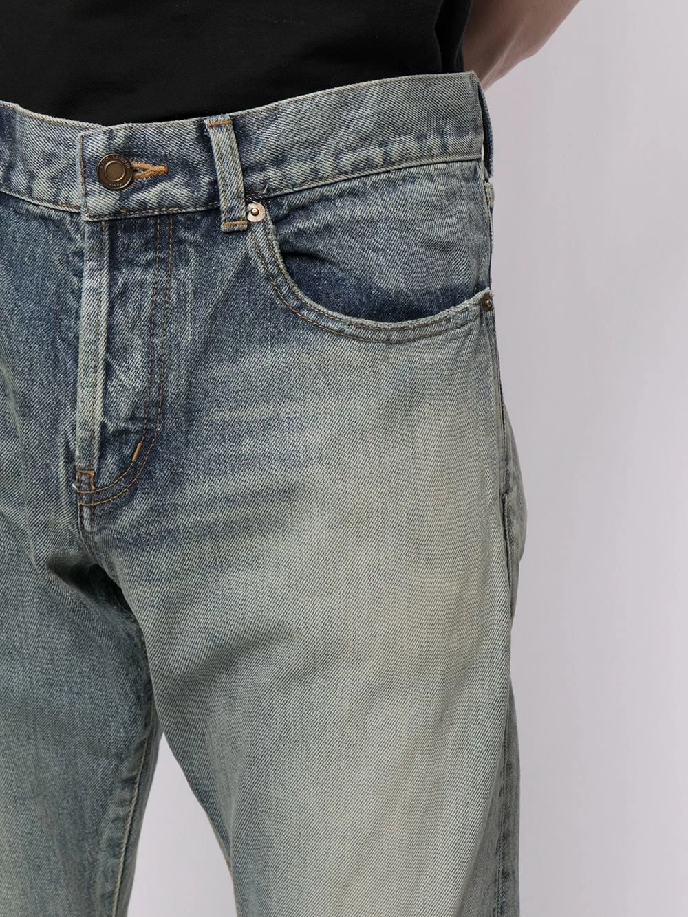 Saint Laurent washed-effect slim fit 6830 jeans