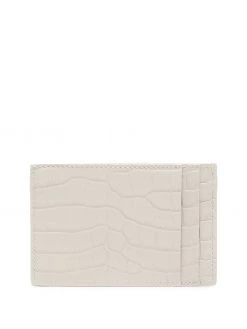Saint Laurent Uptown crocodile-embossed card case