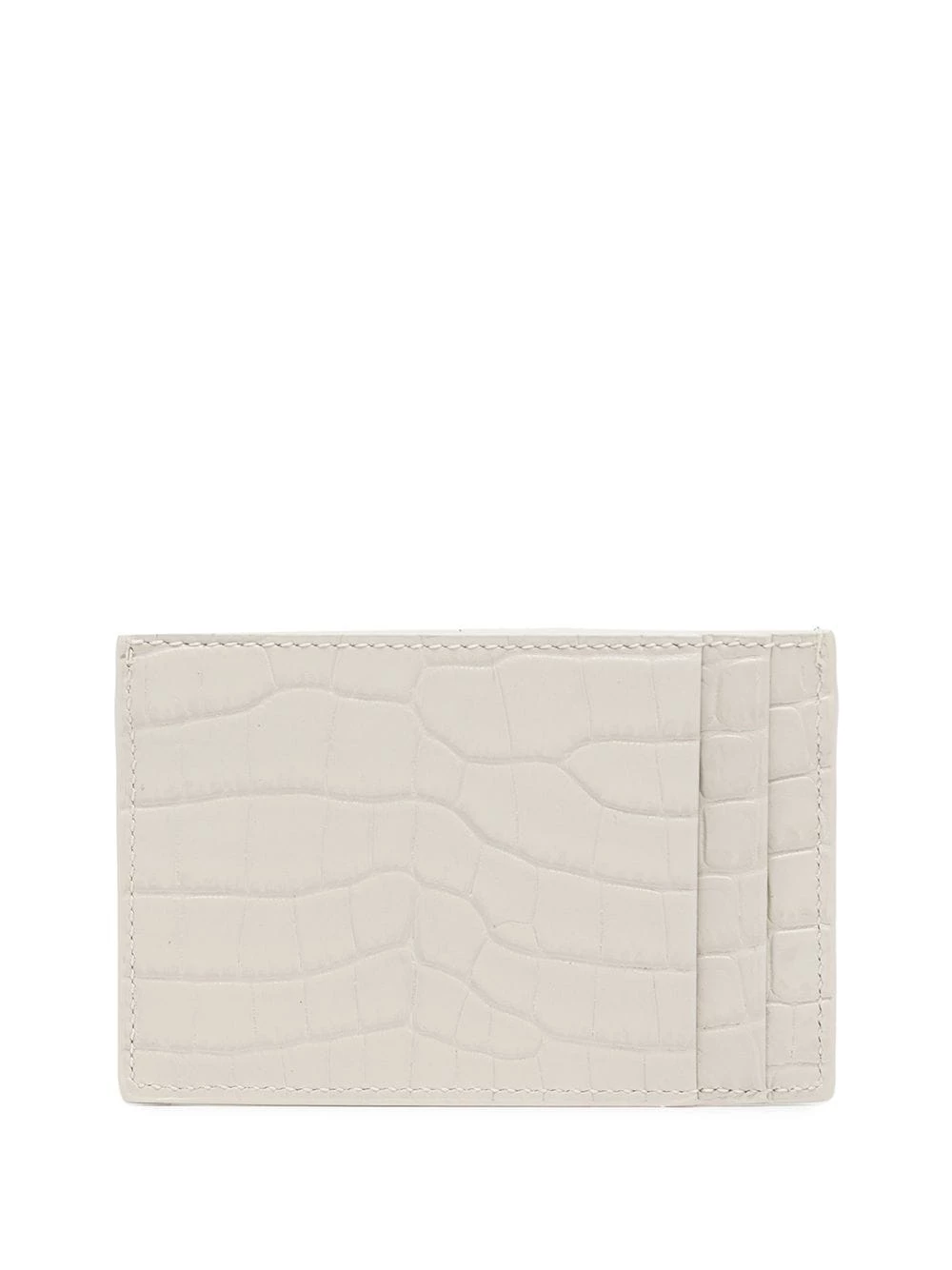 Saint Laurent Uptown crocodile-embossed card case