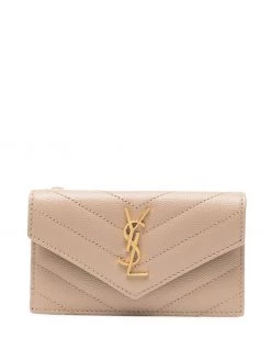 Saint Laurent quilted pebbled leather wallet