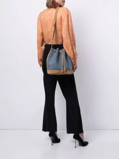 Saint Laurent YSL dimaond pattern denim bag